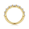 Fancy Wedding Ring in 14k Yellow Gold with Princess Cut Natural Diamond at Gabriel & Co.