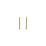 14K Yellow Gold Prong Set 15mm Round Classic Diamond Hoop Earrings - 0.26 ct
