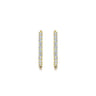14K Yellow Gold Prong Set 15mm Round Classic Diamond Hoop Earrings - 0.5 ct