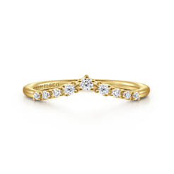 14K Yellow Gold Prong Set Diamond Anniversary Band