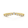 Curved Wedding Ring in 14k Yellow Gold with  Natural Diamond at Gabriel & Co.