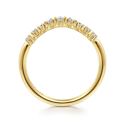 14K Yellow Gold Prong Set Diamond Anniversary Band