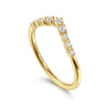 Curved Wedding Ring in 14k Yellow Gold with  Natural Diamond at Gabriel & Co.
