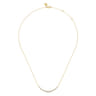 14K Yellow Gold Prong Set Diamond Bar Necklace - 1.05 ct