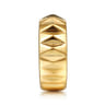 14K Yellow Gold Pyramid Bold Stackable Cigar Band