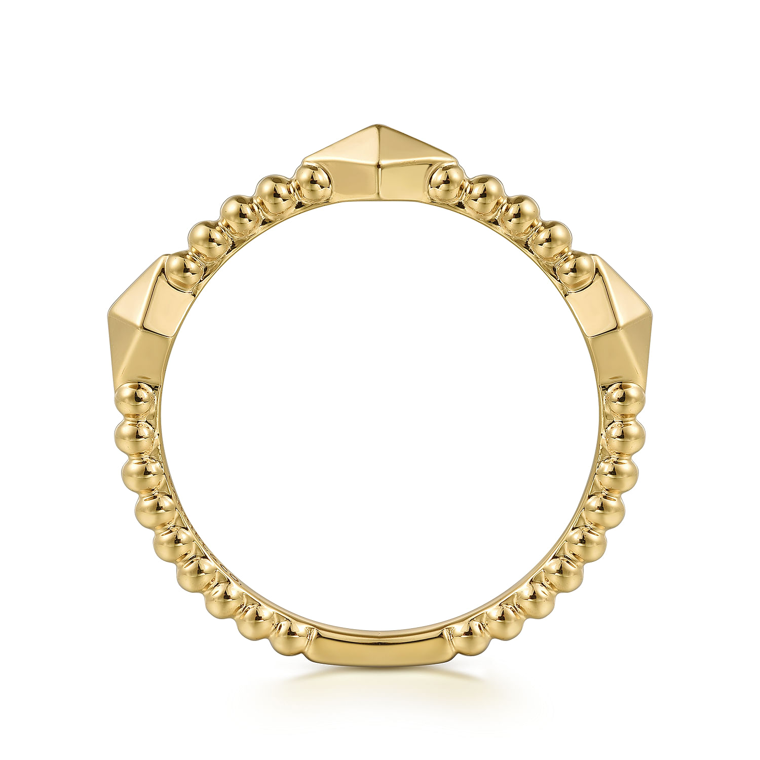 14K Yellow Gold Pyramid Classic Ring-Bujukan