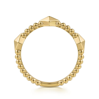 14K Yellow Gold Pyramid Classic Ring-Bujukan
