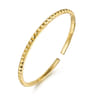 14K Yellow Gold Pyramid Open Bangle Bracelet