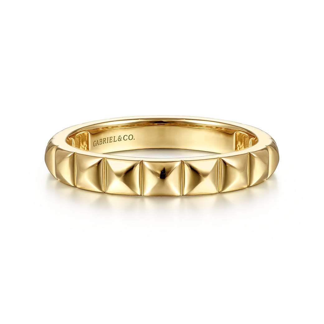 14k Yellow Gold Stackable Contemporary [Ring SKU