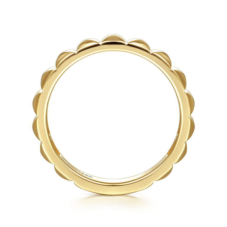 14K Yellow Gold Pyramid Ring - Shot 2