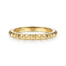 14K Yellow Gold Pyramid Stackable Band