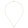 14K Yellow Gold R Initial Necklace