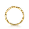 14K Yellow Gold Rhombus Shape Stackable Ring