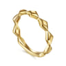 14K Yellow Gold Rhombus Station Ring