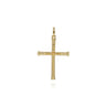 14K Yellow Gold Rope Cross Pendant