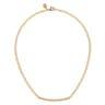 14K Yellow Gold Rope Diamond Bar Necklace - 0.35 ct