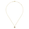 14K Yellow Gold Rope Diamond Pendant Necklace - 0.4 ct