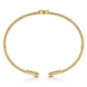 14K Yellow Gold Round C Initial Diamond Bujukan Cuff Bracelet - 0.03 ct