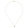 14K Yellow Gold Round Diamond Disc Pendant Necklace - 0.25 ct