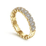 Fancy Wedding Ring in 14k Yellow Gold with Round Natural Diamond at Gabriel & Co.
