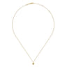 14K Yellow Gold Round Diamond Pendant Necklace - 0.04 ct