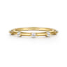 Straight Wedding Ring in 14k Yellow Gold with Round Natural Diamond at Gabriel & Co.