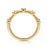 Straight Wedding Ring in 14k Yellow Gold with Round Natural Diamond at Gabriel & Co.