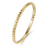 14K Yellow Gold Round Disk Pattern Closed Bangle Bracelet