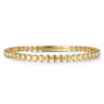 14K Yellow Gold Round Disk Pattern Cuff Bracelet