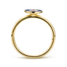 14K Yellow Gold Round Evil Eye Diamond Sapphire and Ruby Ring - 0.04 ct