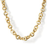 14K Yellow Gold Round Link Chain Necklace