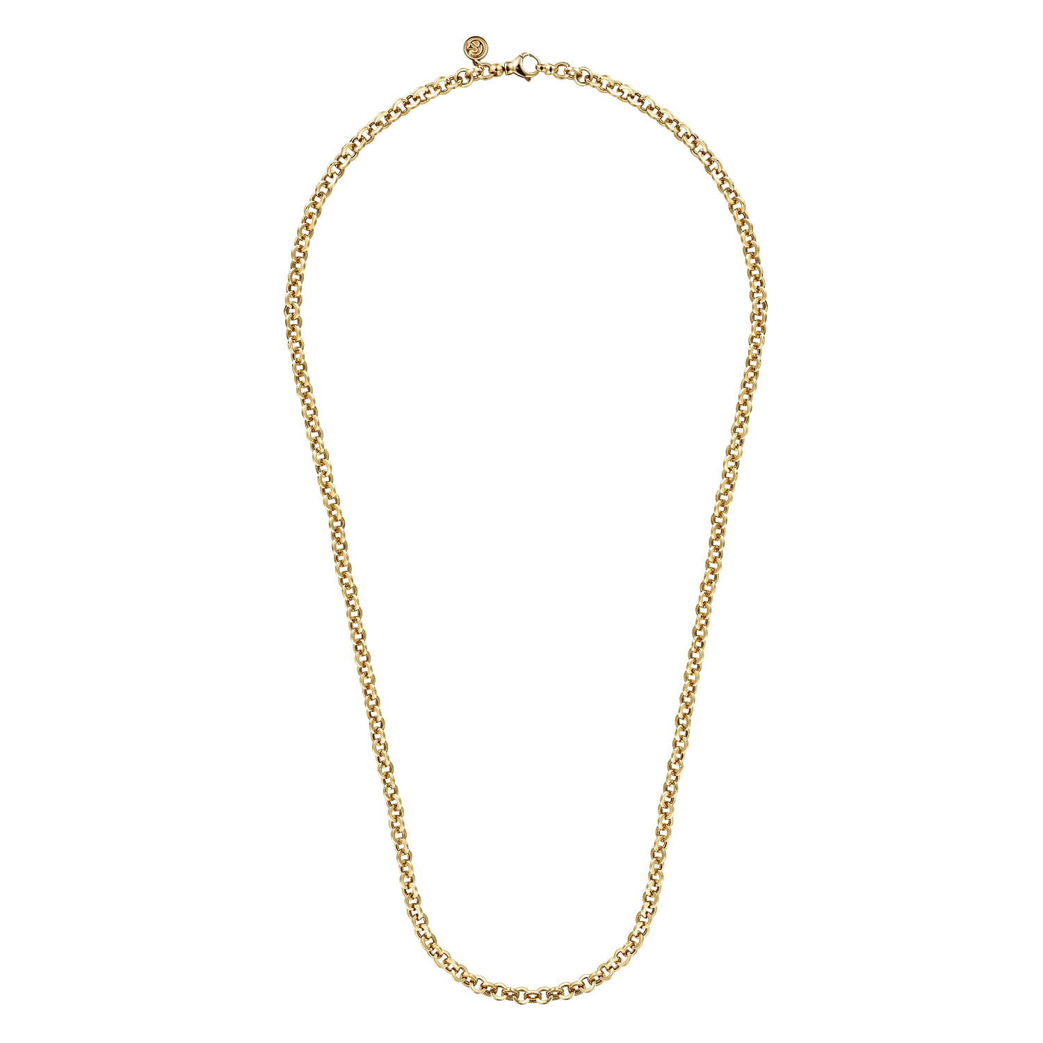 14K Yellow Gold Round Link Chain Necklace - Shot 2