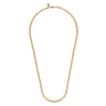 14K Yellow Gold Round Link Chain Necklace