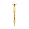 14K Yellow Gold Round Ruby Ring with Twisted Rope Shank