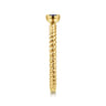 14K Yellow Gold Round Sapphire Ring with Twisted Rope Shank