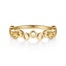 14K Yellow Gold Round Shape Stackable Ring