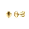 14K Yellow Gold Round Stud Earrings