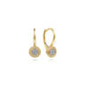 14K Yellow Gold Round Twisted Rope Frame Diamond Leverback Earrings - 0.06 ct