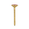 14K Yellow Gold Ruby Cluster Clover and Bujukan Bead Stackable Ring