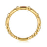 14K Yellow Gold Ruby Geometric Stackable Ring