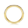 14K Yellow Gold Sapphire Baguette and Diamond Stackable Ring - 0.4 ct