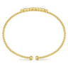 14K Yellow Gold Sapphire Bangle