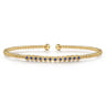 14K Yellow Gold Sapphire Bangle
