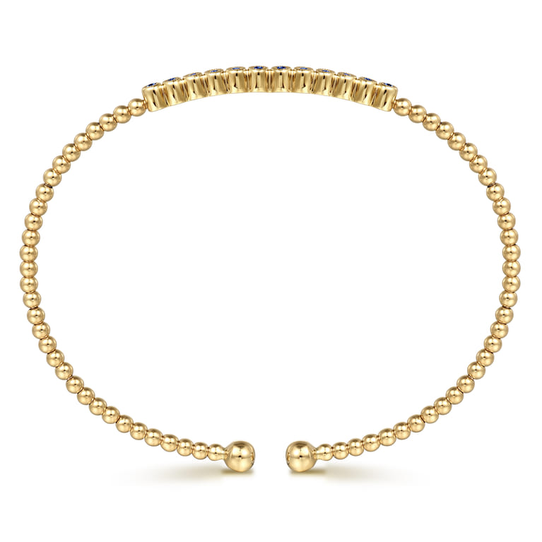 14K Yellow Gold Sapphire Bangle - Shot 3