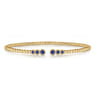 14K Yellow Gold Sapphire Bangle