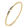 14K Yellow Gold Sapphire Bangle