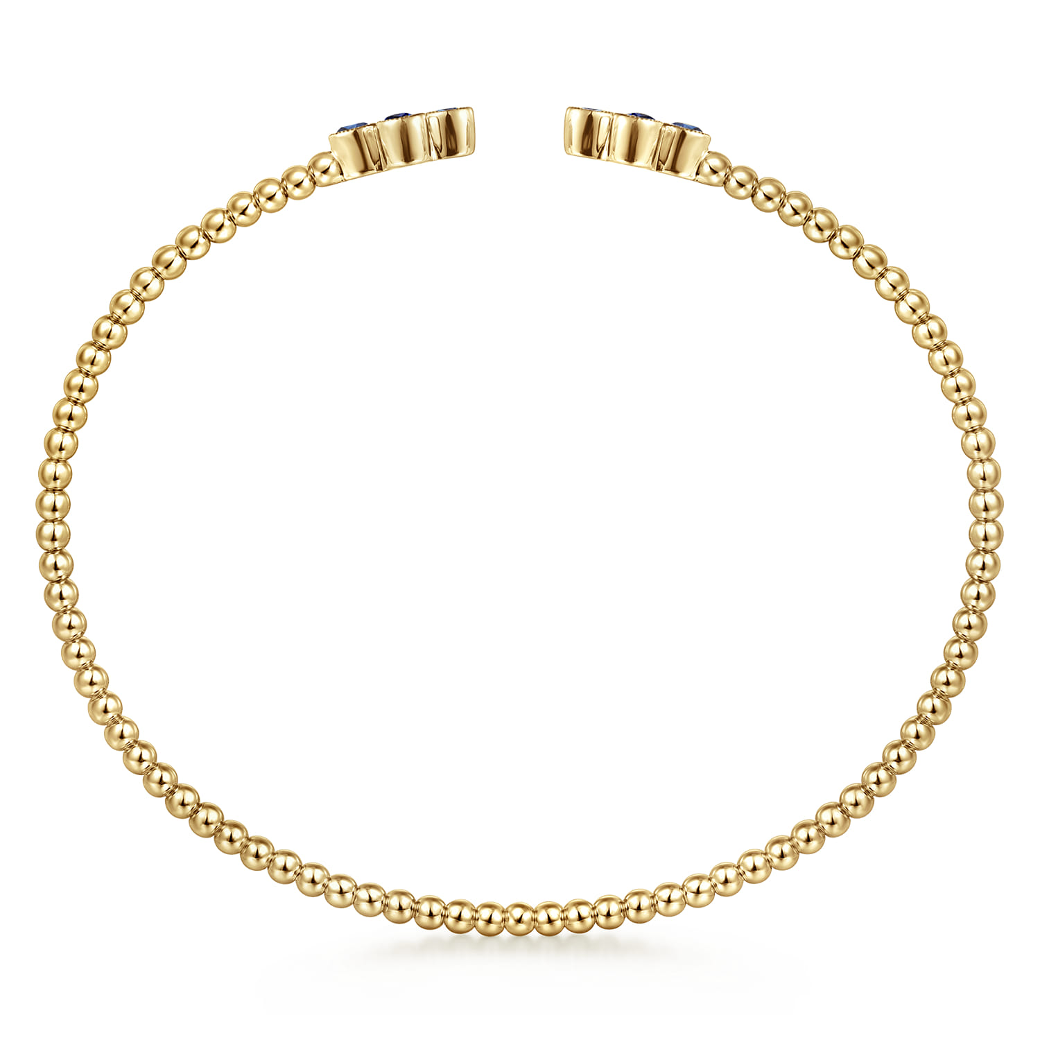 14K Yellow Gold Sapphire Bangle - Shot 3