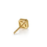 14K Yellow Gold Sapphire Mens Angular Cuts Single Stud Earring