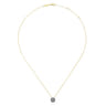 14K Yellow Gold Sapphire Ruby and Diamond Evil Eye Pendant Necklace - 0.04 ct