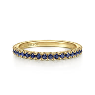 14K Yellow Gold Sapphire Stackable Ring